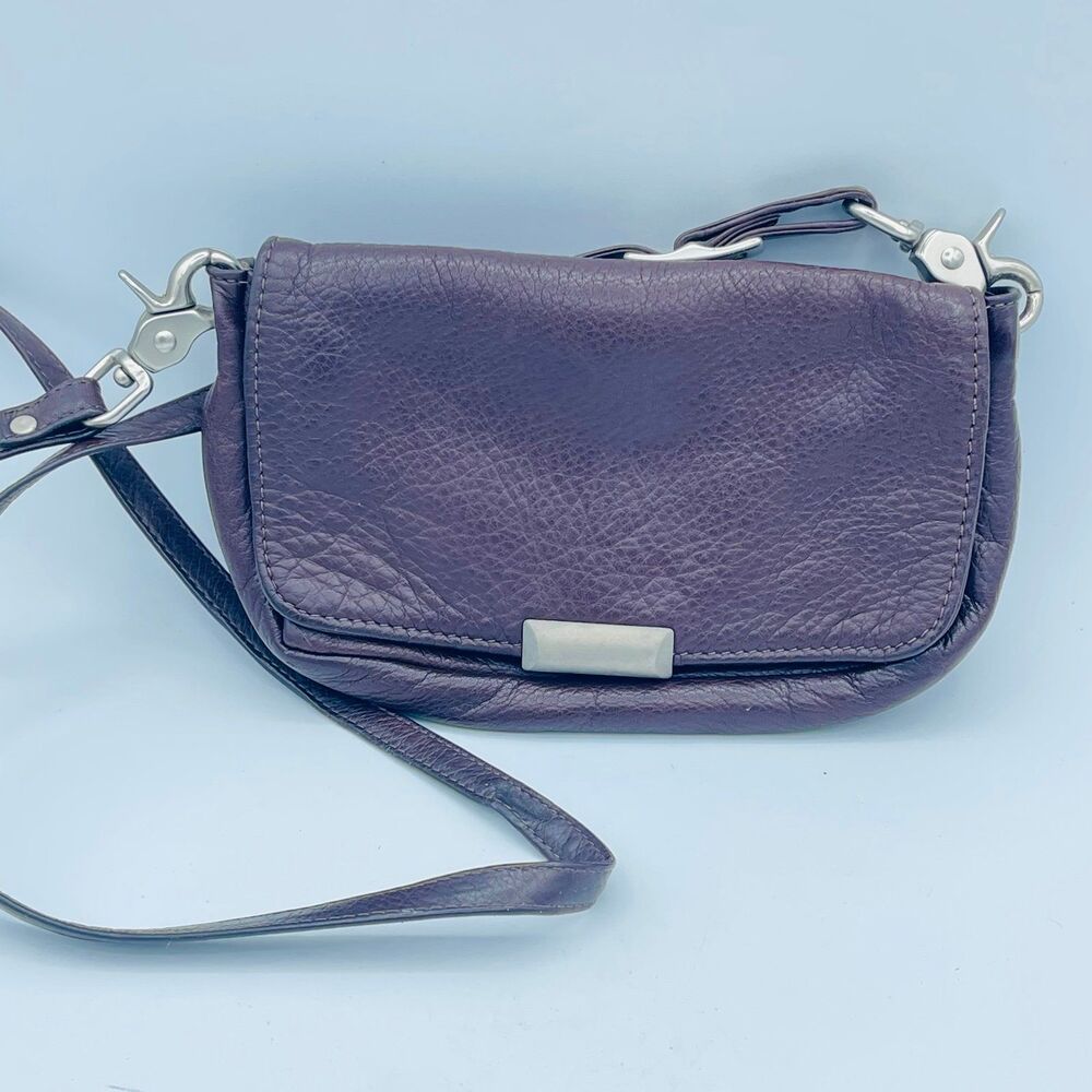 Vintage LIBAIRE of California Brown Leather Crossbody Purse Made in USA Handbag